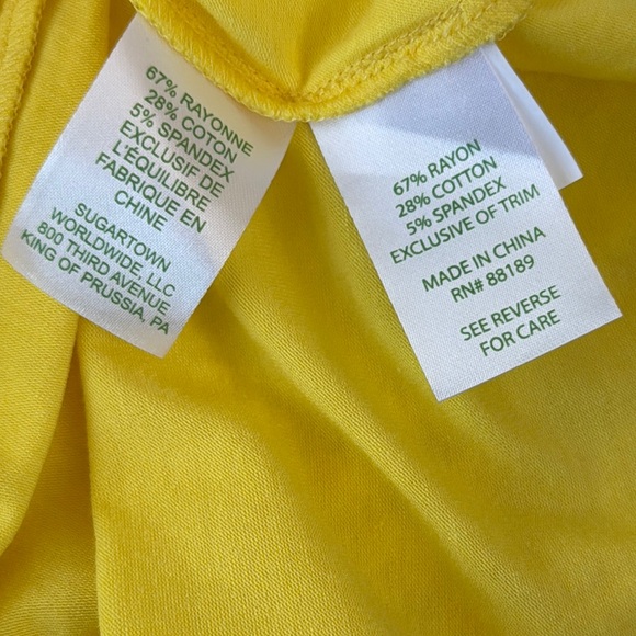 LILLY PULITZER Dawn Crocheted Embroidered Yellow & White Sleeveless Top Size XS - Picture 5 of 6